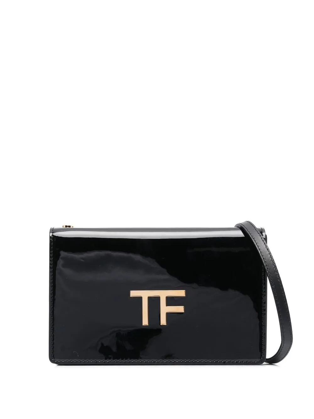 

TOM FORD bolsa crossbody con placa del logo - Negro