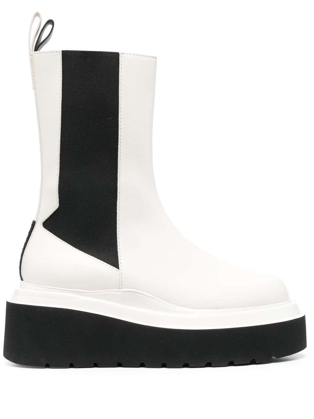 3JUIN TWO-TONE WEDGE CHELSEA BOOTS