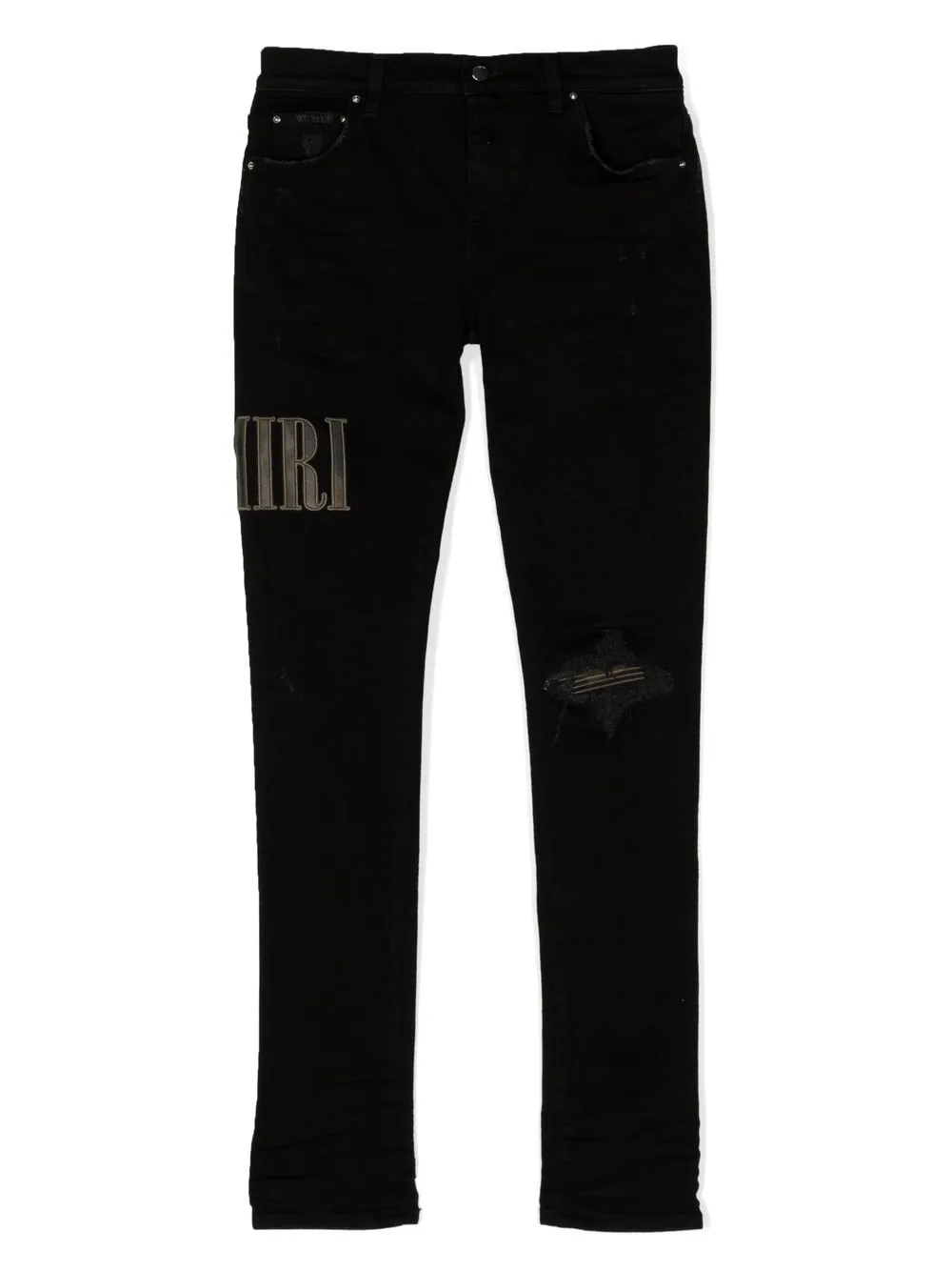 

AMIRI KIDS logo-print detail trousers - Black