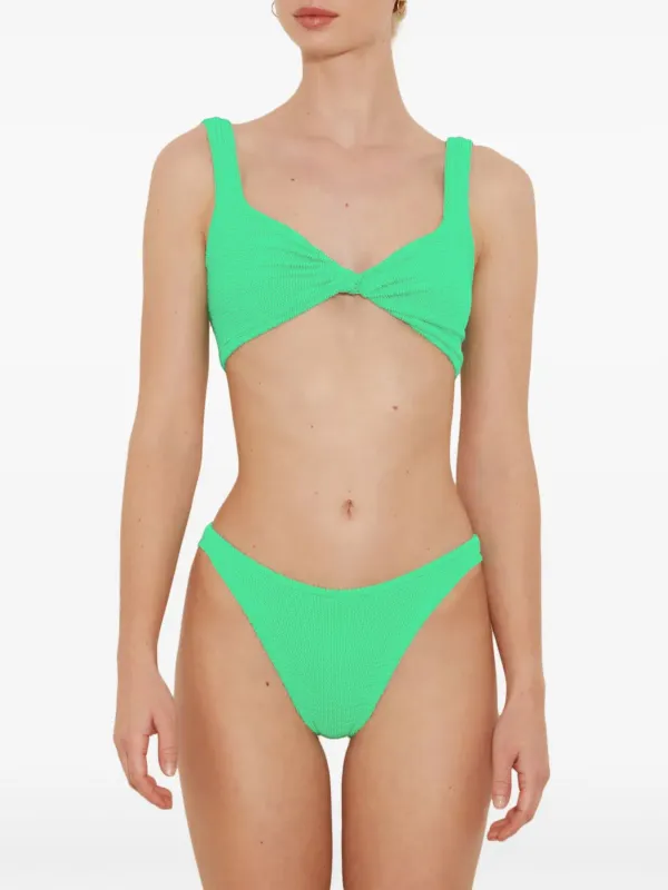 Hunza G Juno Crinkle Bikini | Green | FARFETCH