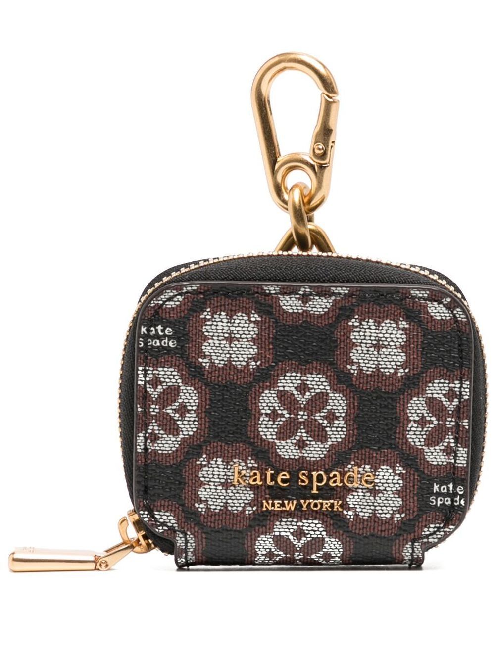 Kate Spade Spade Flower Print Airpod Pro Case In Black Modesens 4575