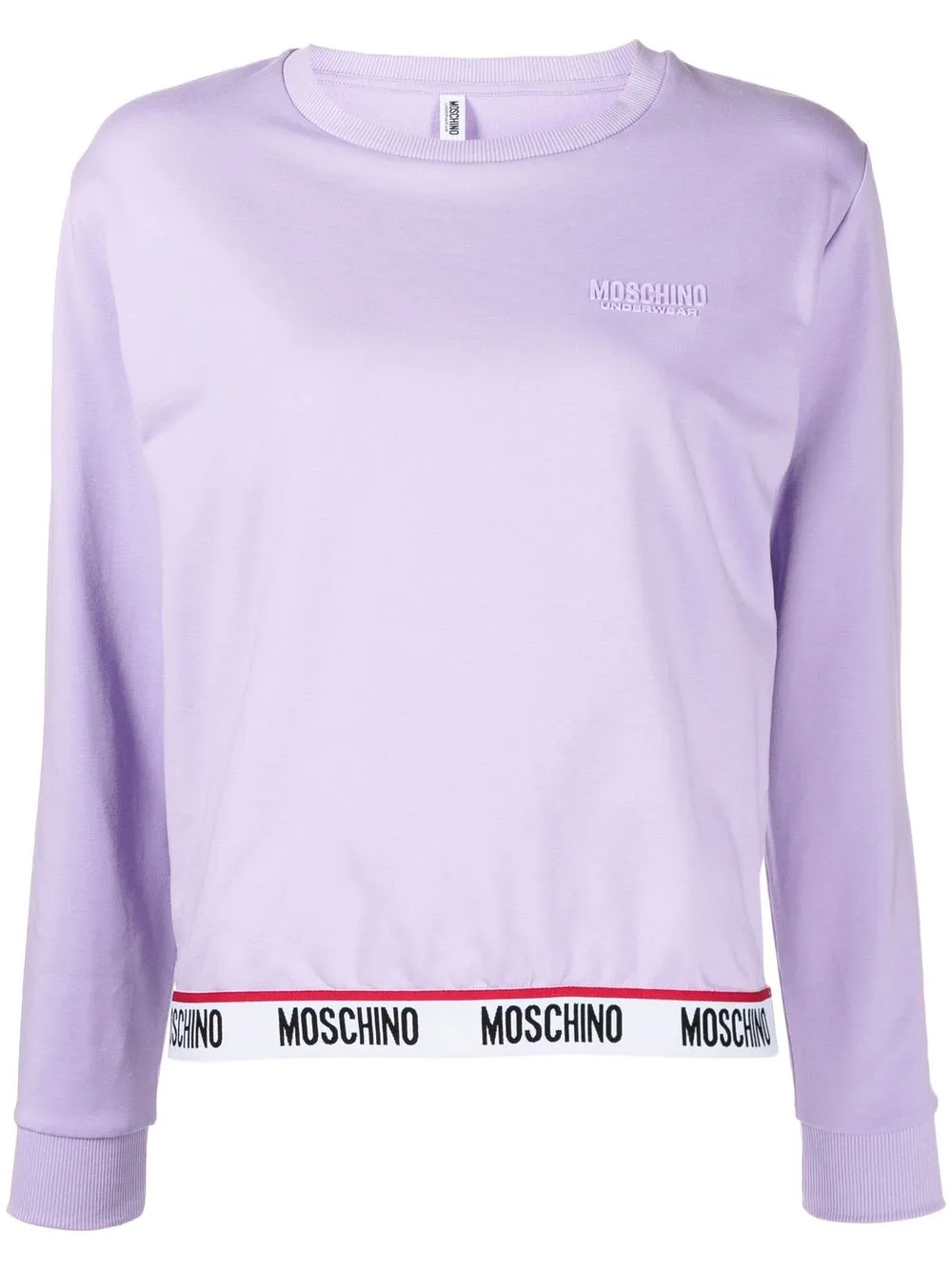 

Moschino logo-trim detail sweatshirt - Purple