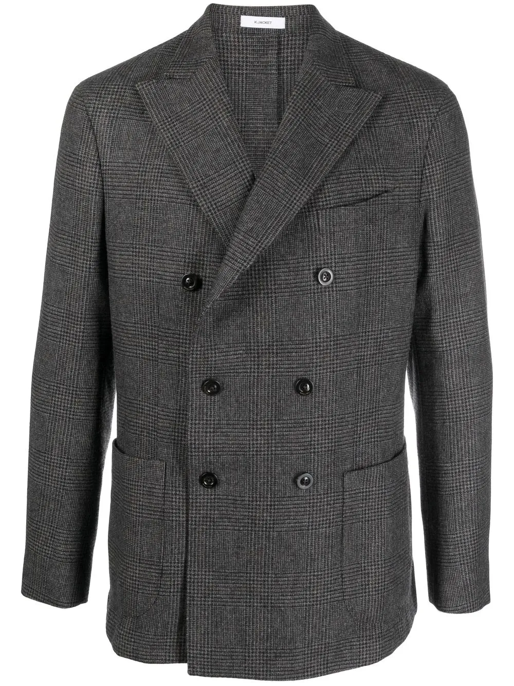 

Boglioli double-breasted check-pattern wool blazer - Grey