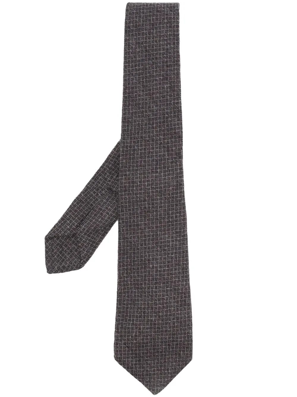 

Kiton cashmere knit tie - Grey