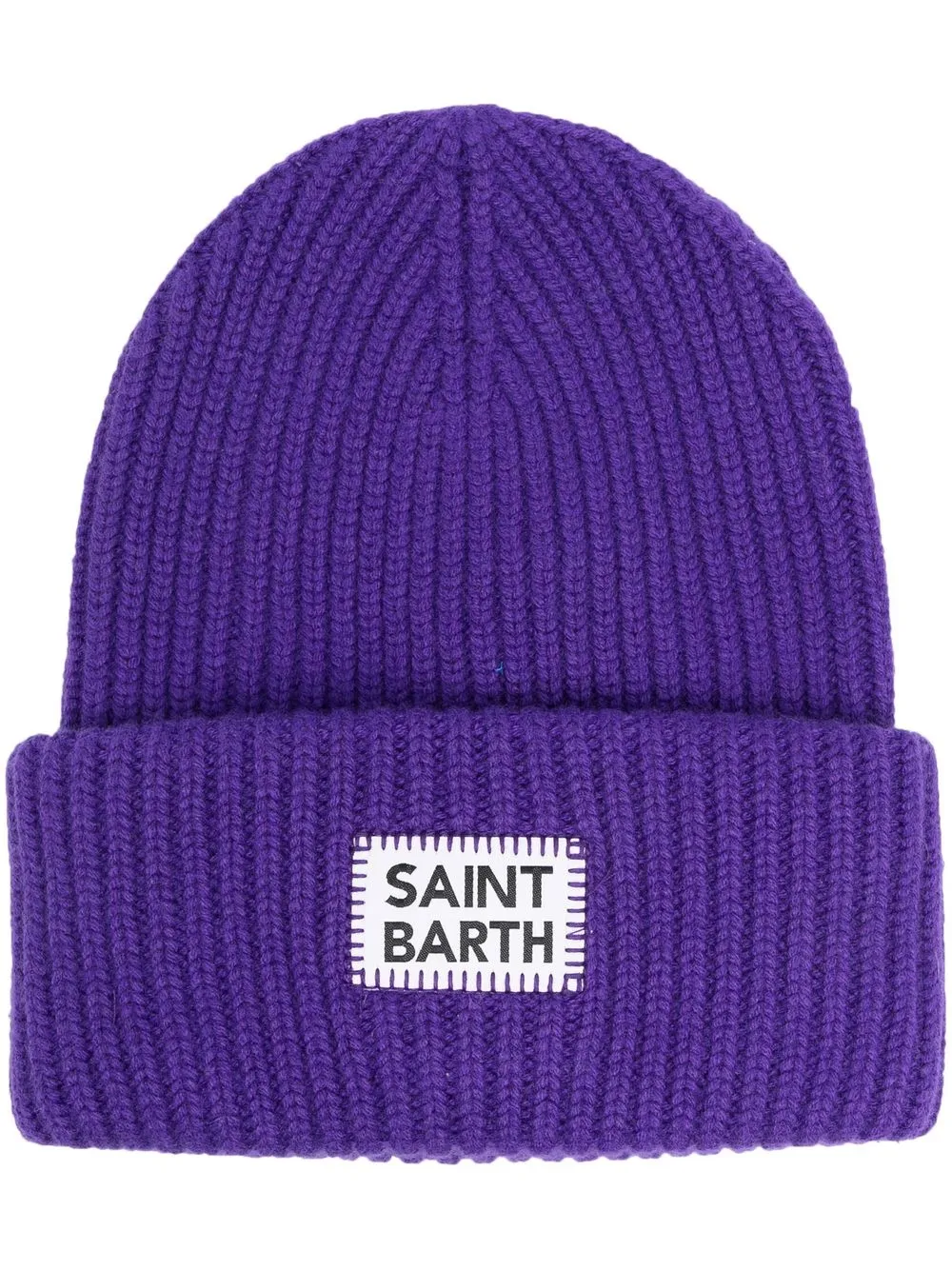 

MC2 Saint Barth ribbed-knit logo-patch beanie - Purple