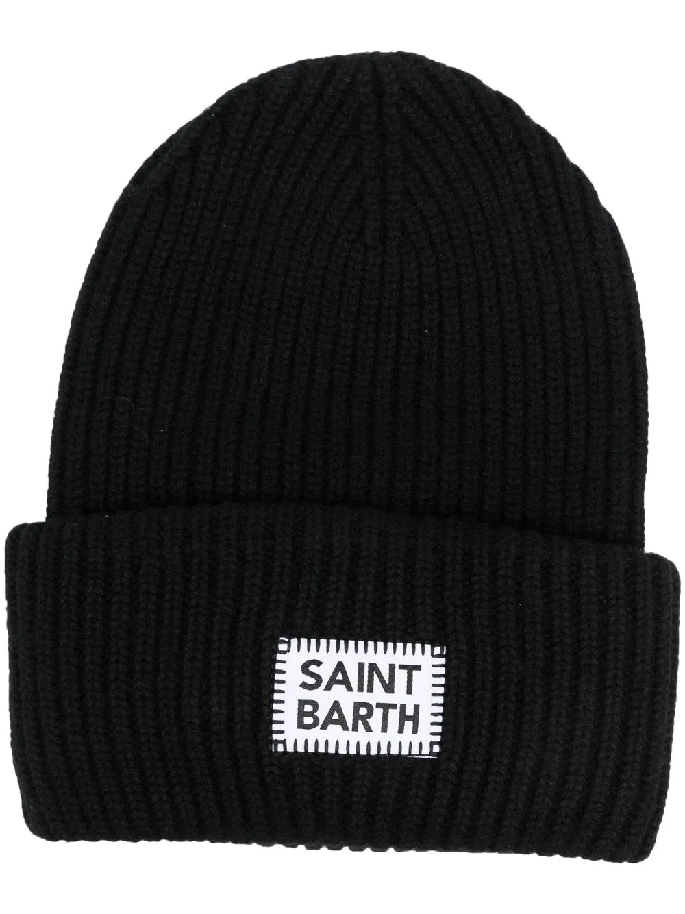 

MC2 Saint Barth ribbed-knit logo-patch beanie - Black