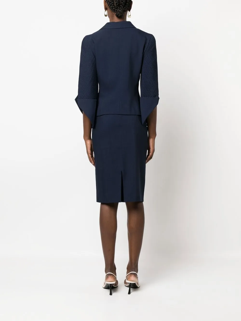 Pre-owned Givenchy 1990 Two-piece Skirt Suit In Blue