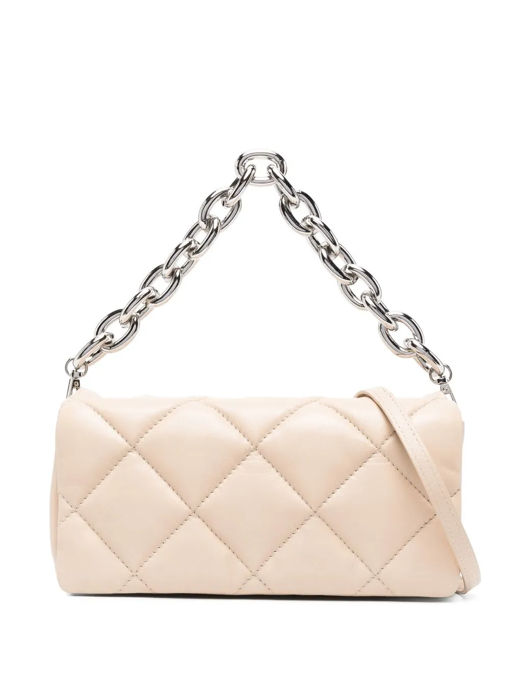 

STAND STUDIO quilted chain-detail shoulder bag - Neutrals