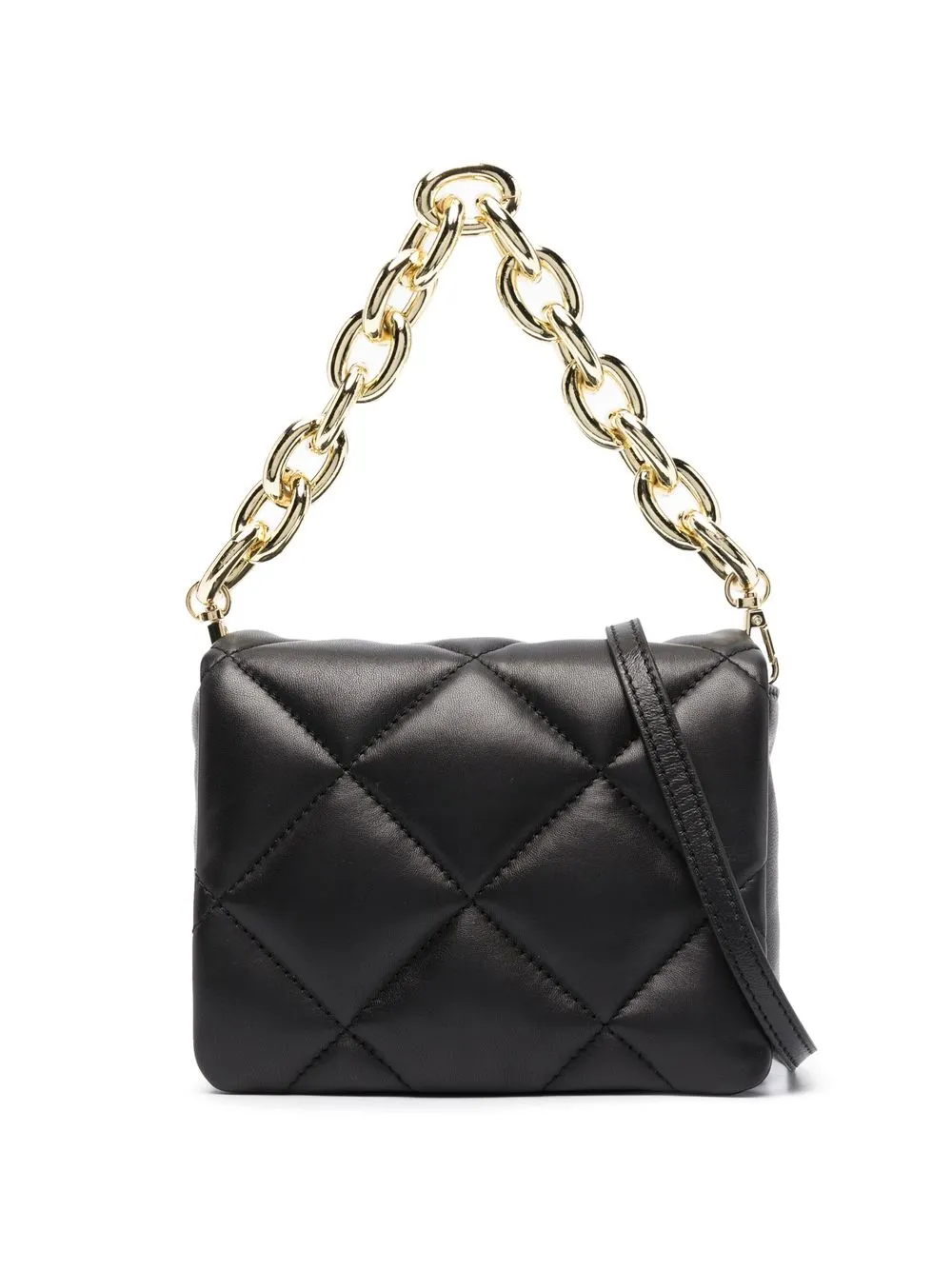 

STAND STUDIO quilted chain-detail shoulder bag - Black
