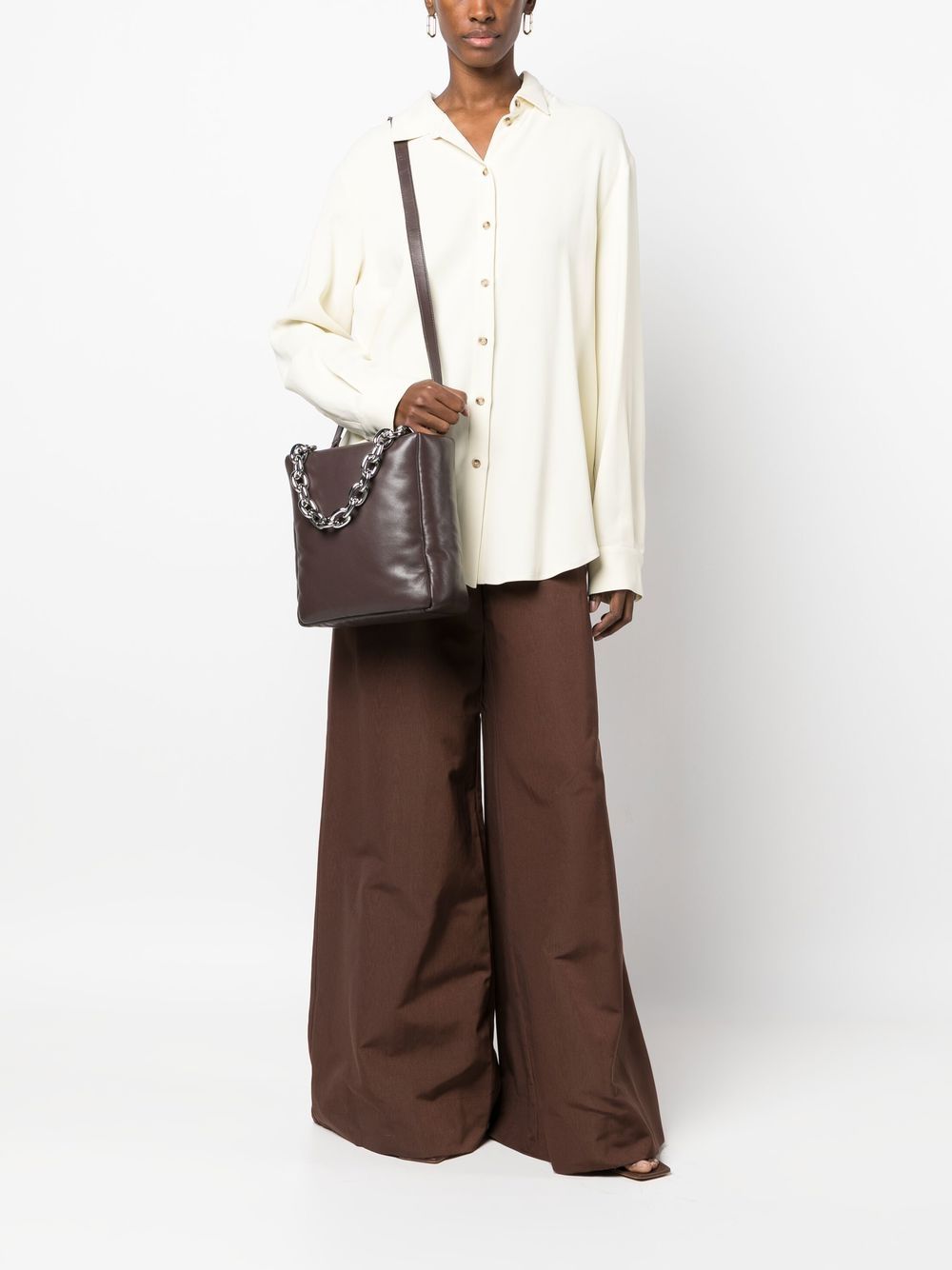 Shop Stand Studio Dallas Lambskin Bag In Brown