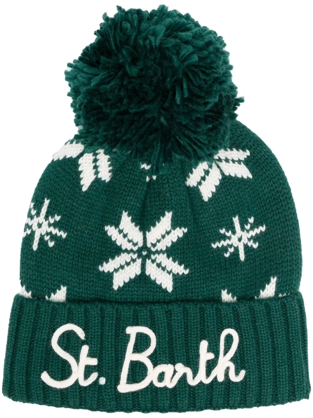 

MC2 Saint Barth snowflake intarsia-knit beanie - Green