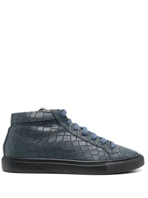 Hide&Jack croco-embossed high-top sneakers