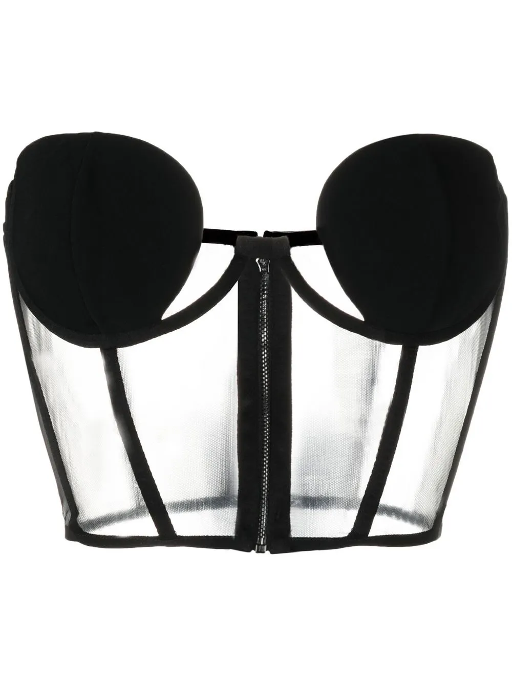 

Nensi Dojaka tulle bustier top - Black