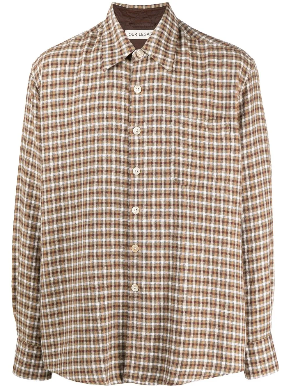 

Our Legacy check-pattern long-sleeve shirt - Brown