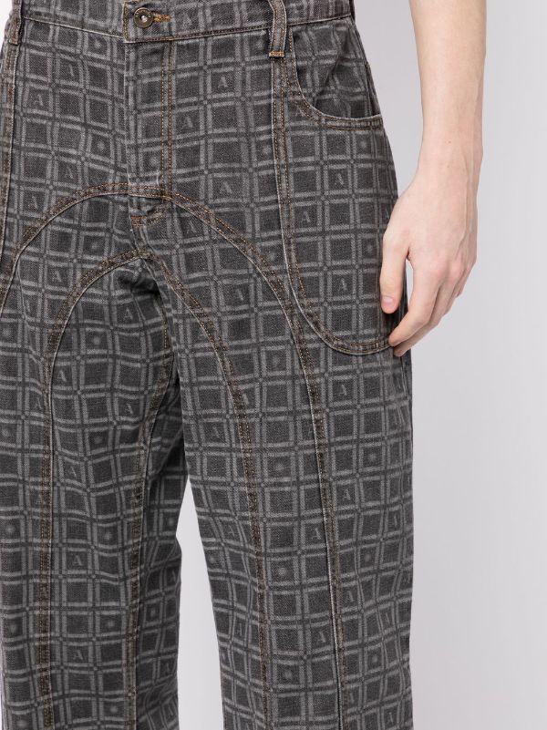 Lanvin monogram-pattern straight-leg Jeans - Farfetch