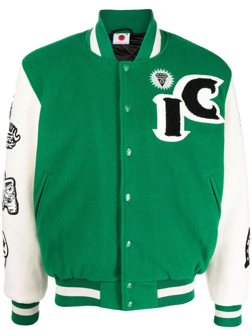 

ICECREAM chamarra bomber Rodeo Varsity - Verde