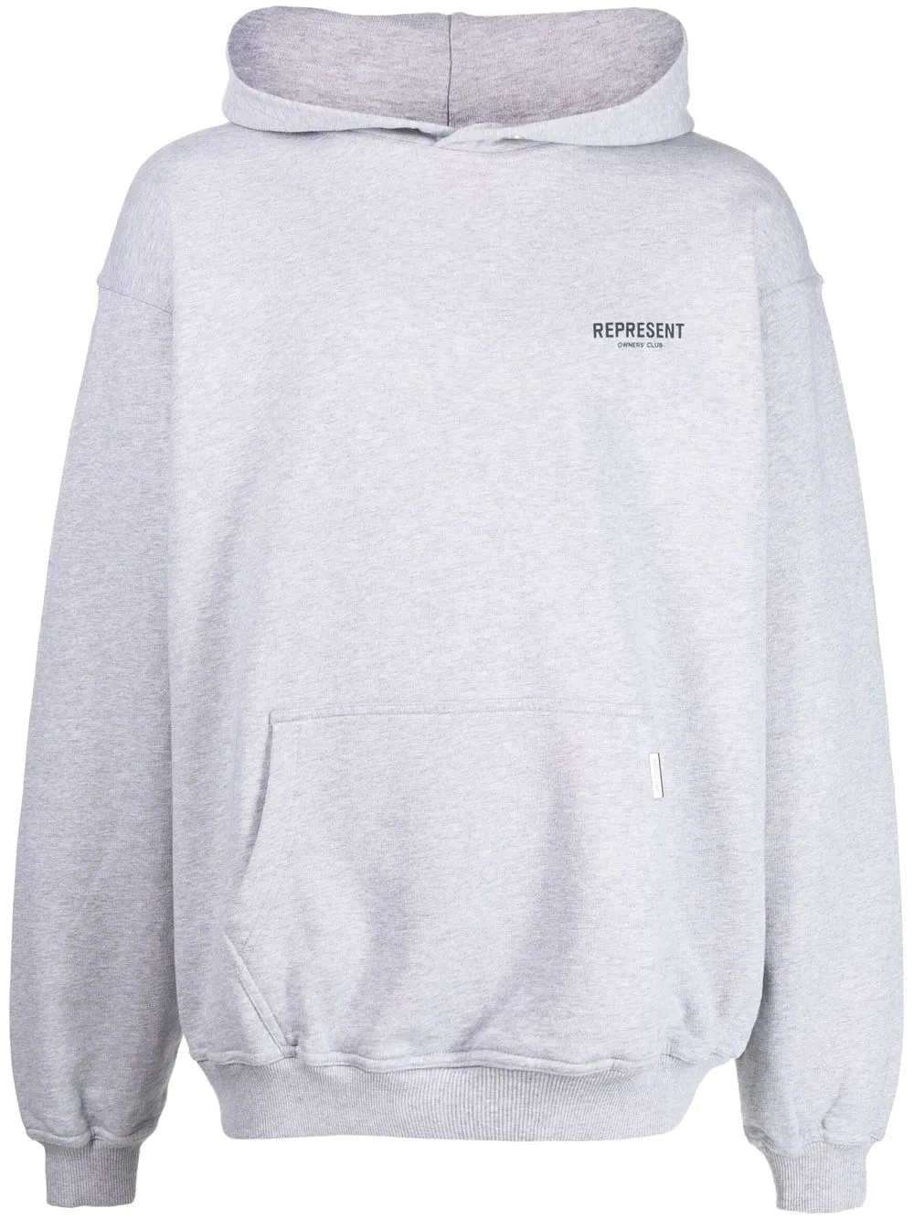

Represent logo-print cotton hoodie - Grey