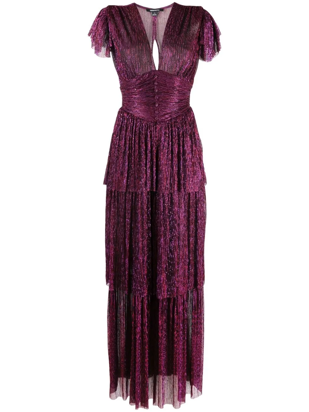 

Sabina Musayev Sarah metallic floor-length dress - Red