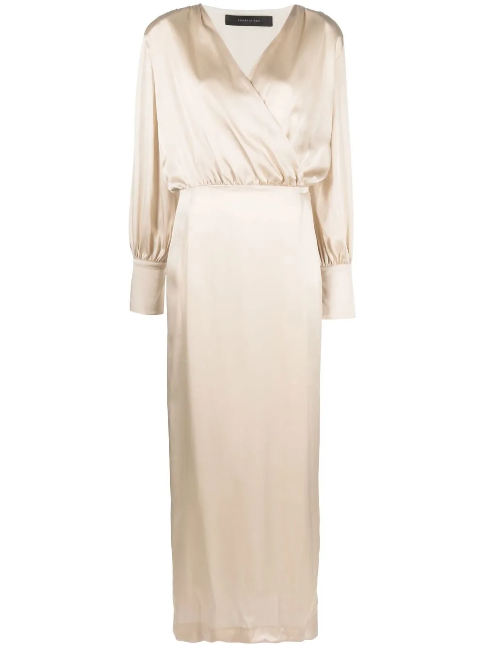 

Federica Tosi gathered-detail floor-length dress - Neutrals