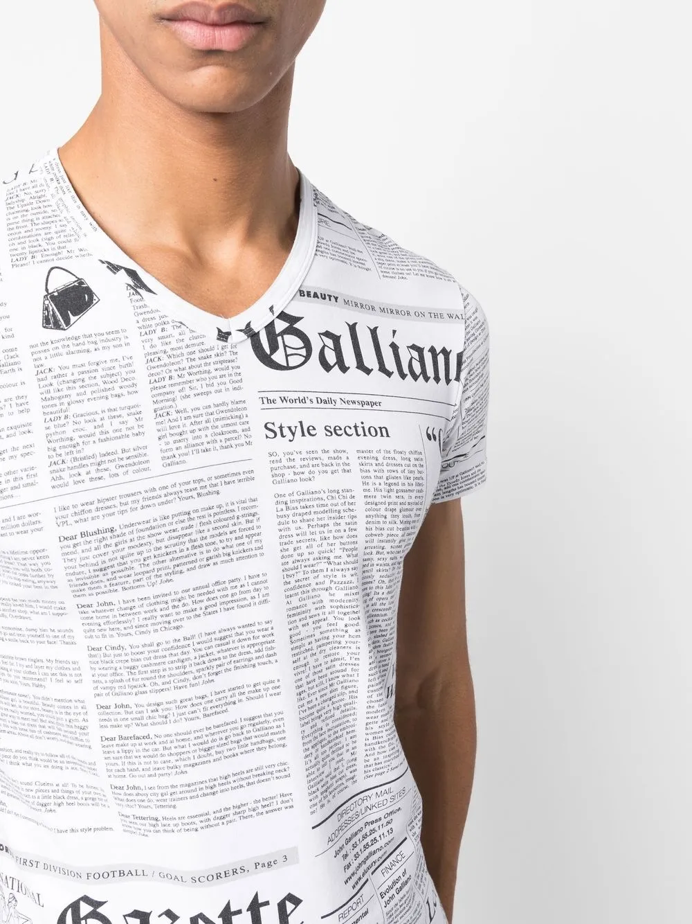 John Galliano Pre-Owned 2000s Gazette Tシャツ - Farfetch