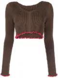 Jacquemus La maille Santon cropped jumper - Brown