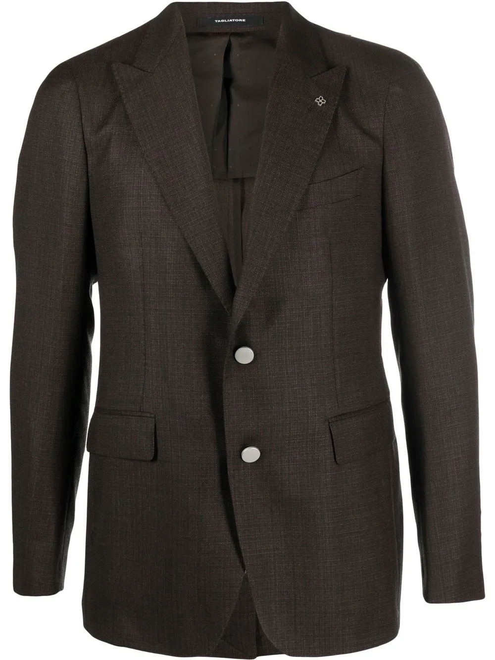 

Tagliatore single-breasted buttoned blazer - Brown