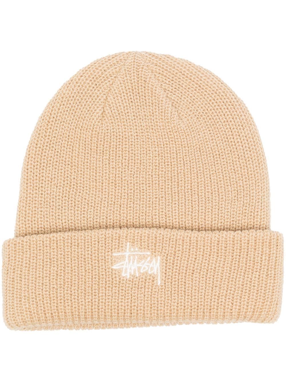 Stüssy logo-embroidered Knitted Beanie - Farfetch