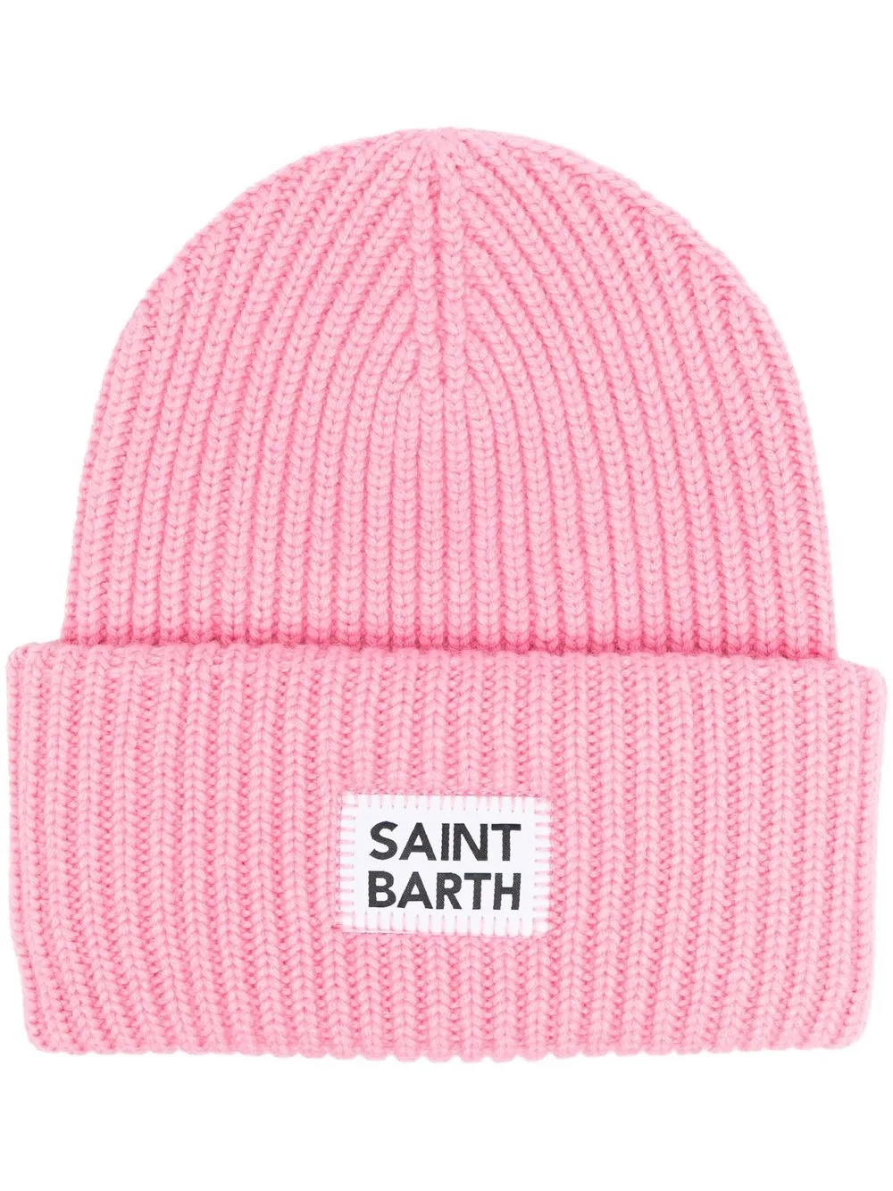 

MC2 Saint Barth ribbed-knit logo-patch beanie - Pink