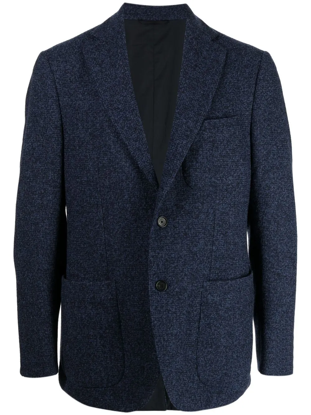 

Caruso woven single-breasted blazer - Blue