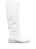 Hide&Jack crocodile-embossed leather boots - White