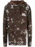 Avant Toi marbled long-sleeve hoodie - Brown