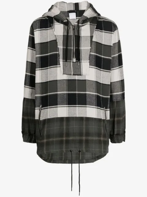 Alchemist check-print long-sleeve hoodie 
