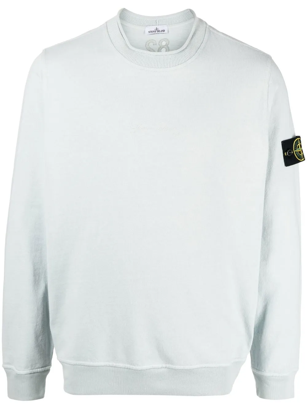 

Stone Island logo-patch crew neck sweatshirt - Blue