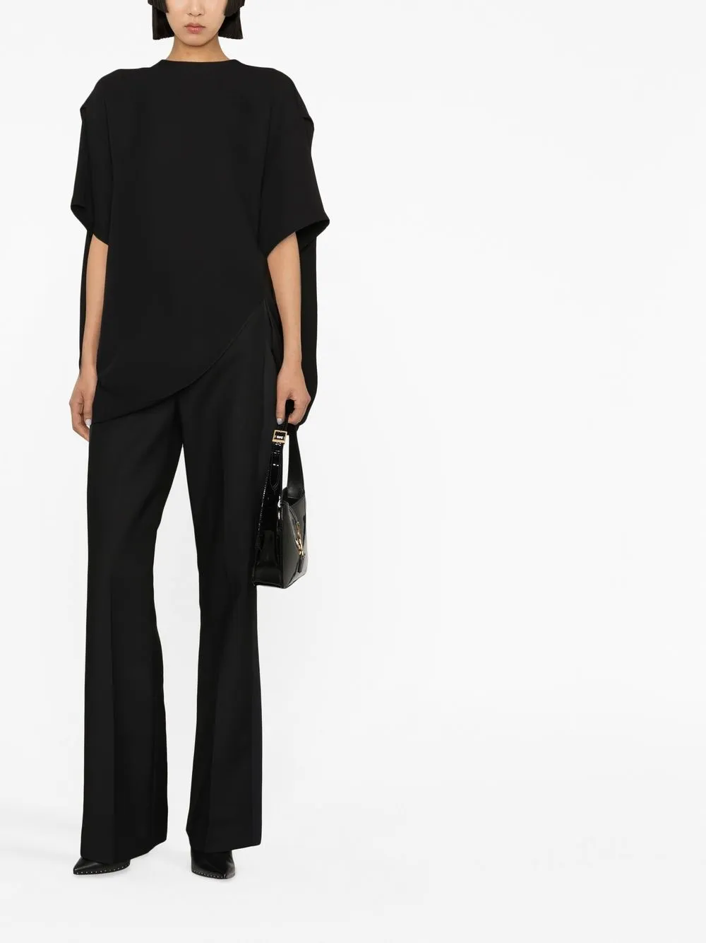 Valentino Garavani drape-detail asymmetric T-shirt | T-Shirts & Jersey Shirts | Image 2