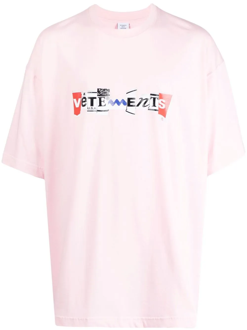 

VETEMENTS logo-print cotton T-shirt - Pink