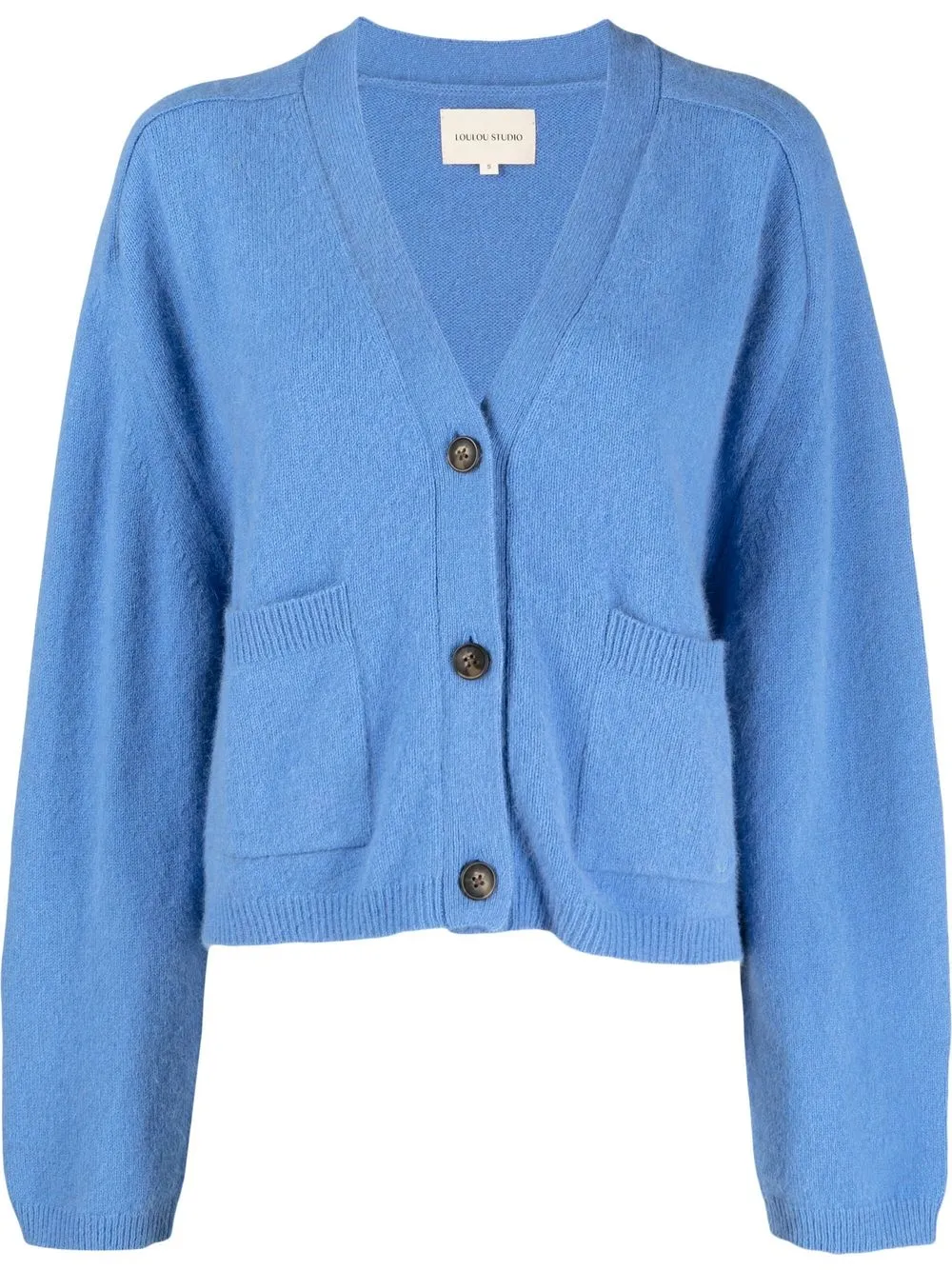 

Loulou Saura patch-pocket cardigan - Blue
