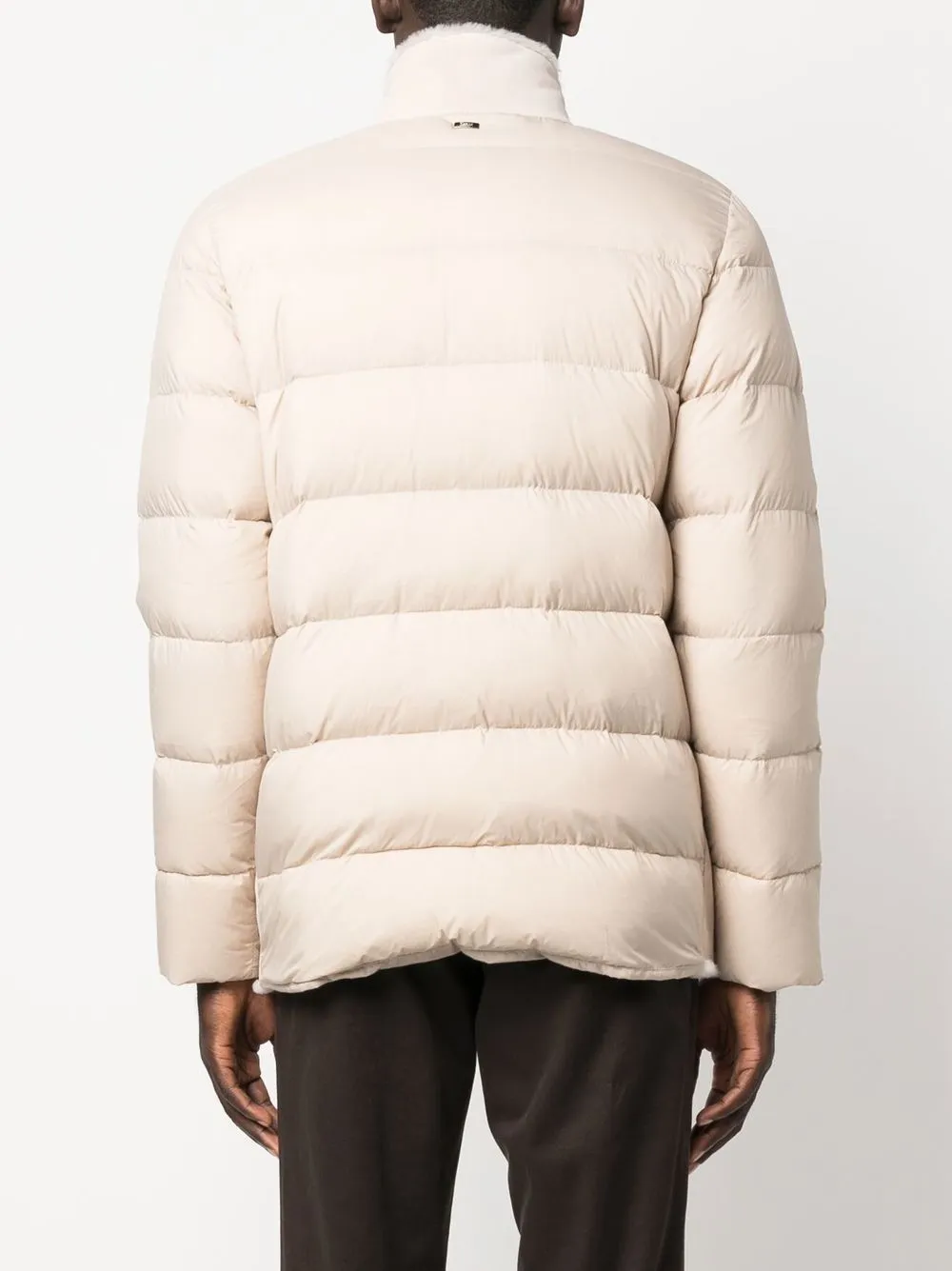 Herno Padded Shearling Jacket In Neutrals