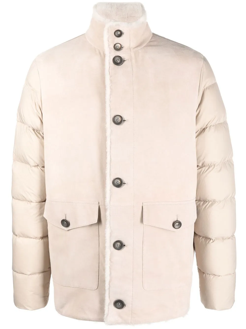 

Herno padded shearling jacket - Neutrals