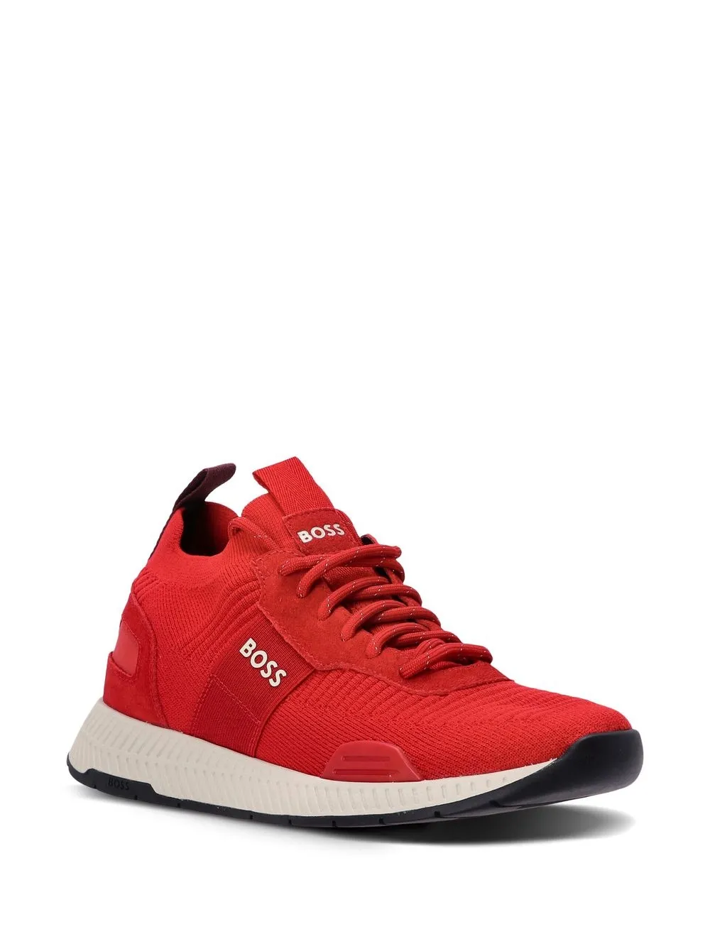 Hugo Boss Repreve Uppers Lowtop Sneakers In Red ModeSens