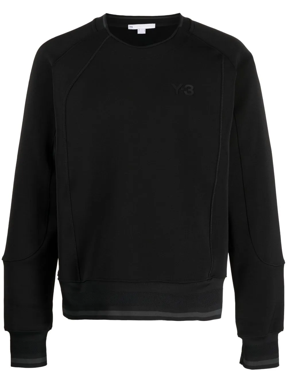 

Y-3 logo-print panelled sweatshirt - Black