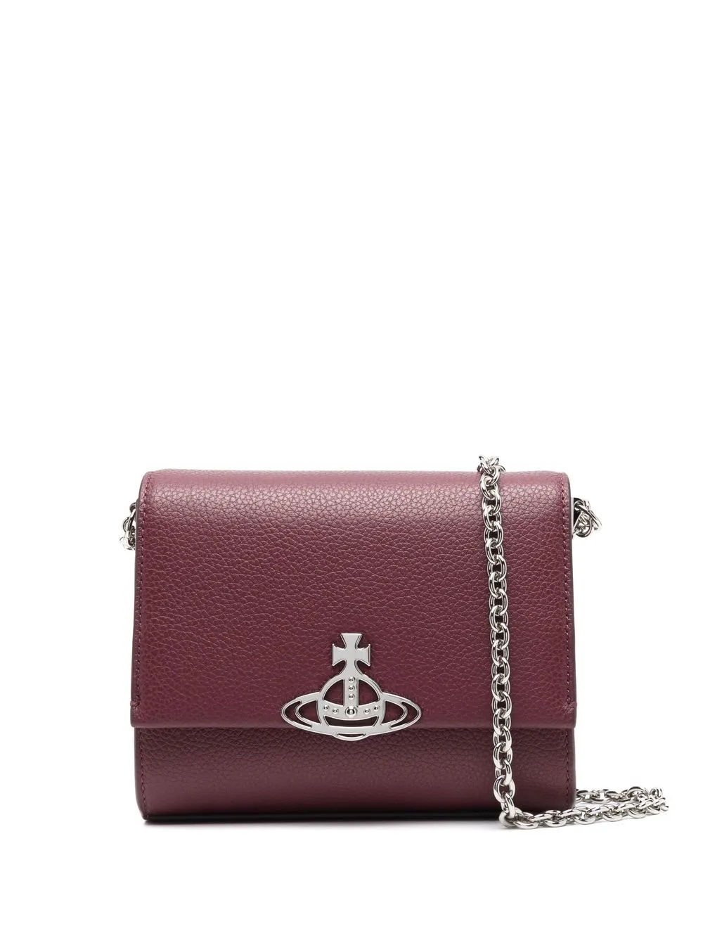 

Vivienne Westwood orb-plaque leather shoulder bag - Purple