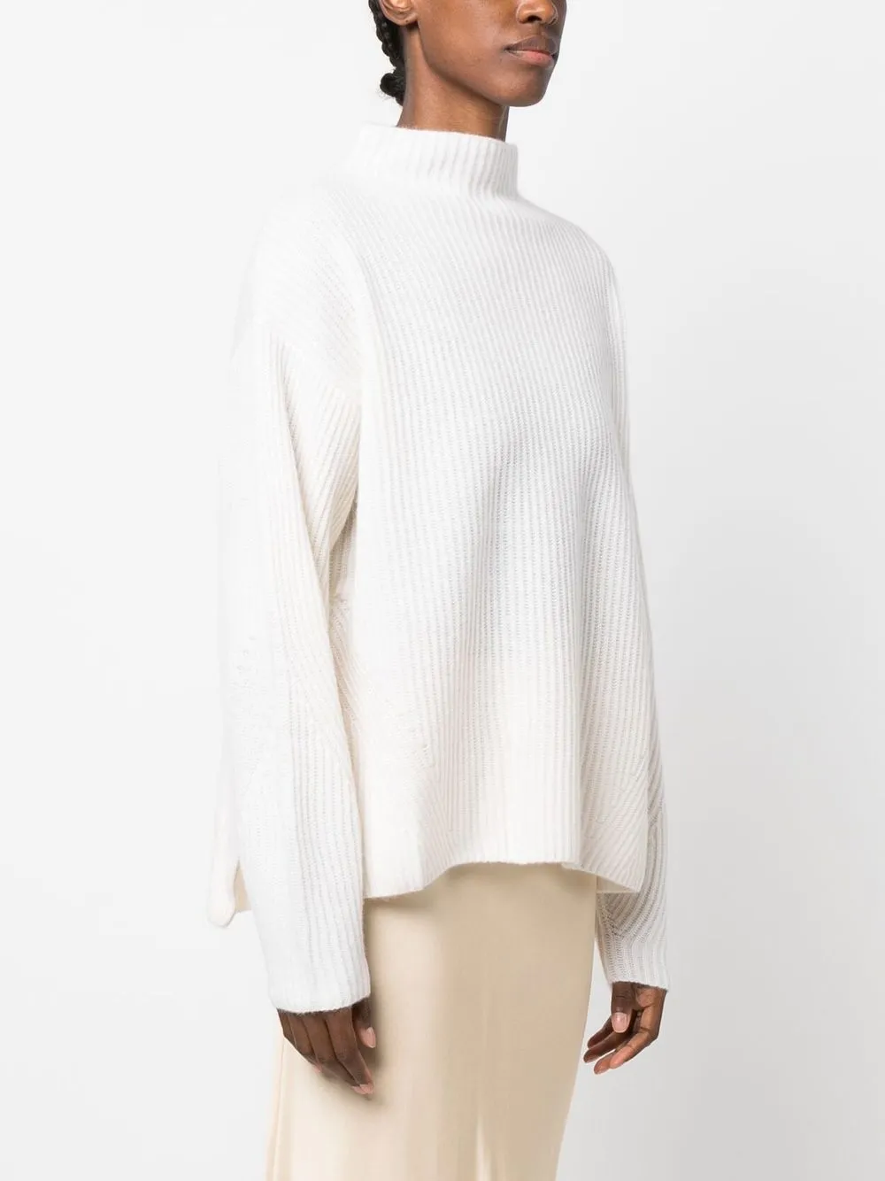 Le Kasha Womens Nude Regular-fit Round-neck Cashmere-knit Jumper In Light Beige