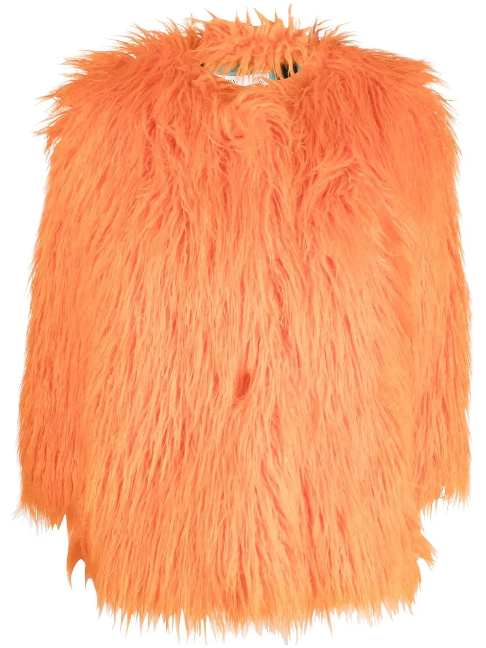 

ALABAMA MUSE bow-detail faux-fur jacket - Orange