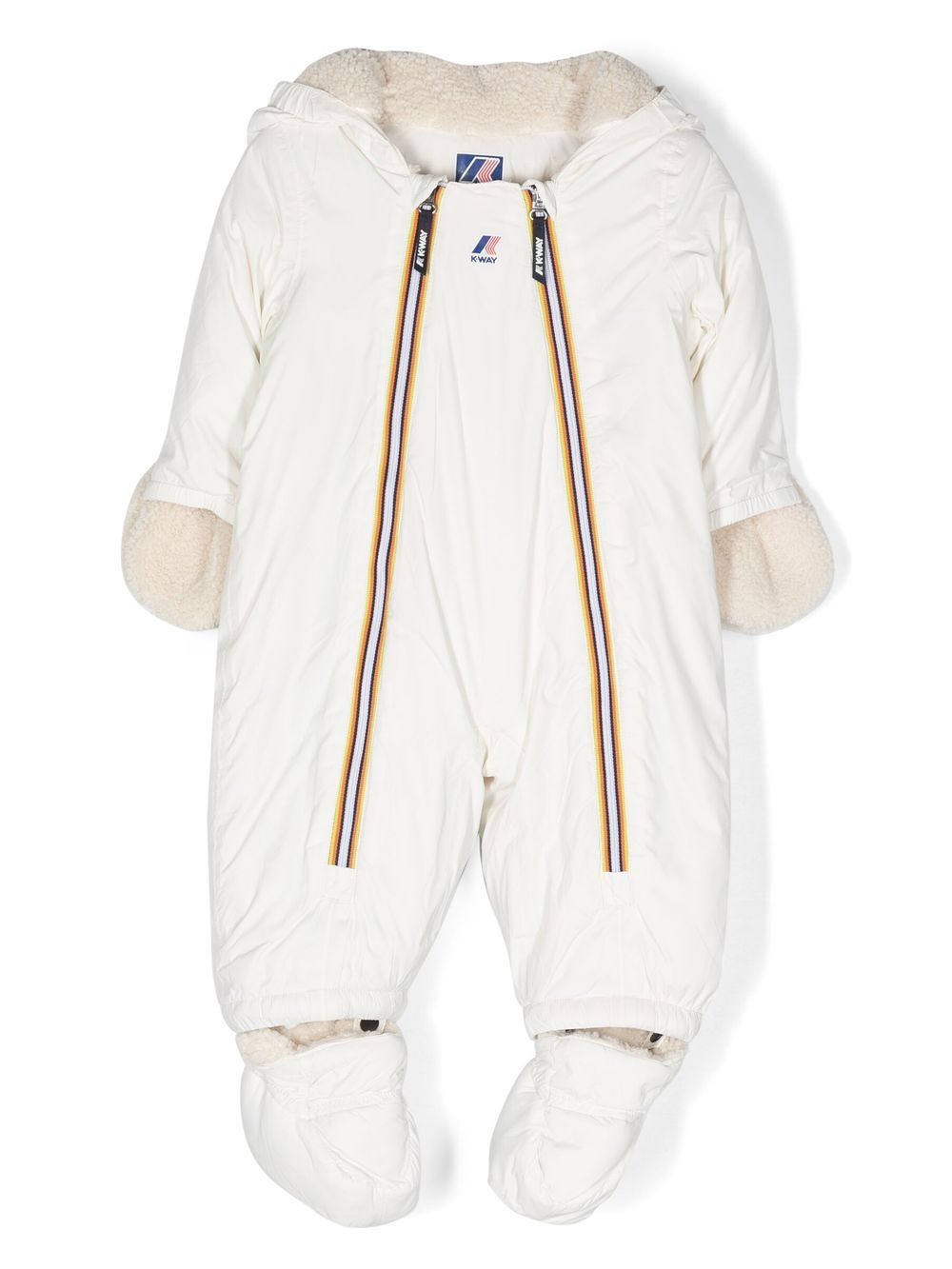 

K Way Kids padded hooded snowsuit - White