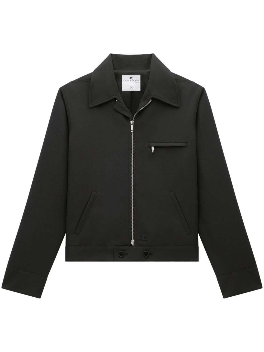 Courrèges zip-up shirt jacket - Black