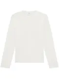 Courrèges logo-patch buttoned sweater - White