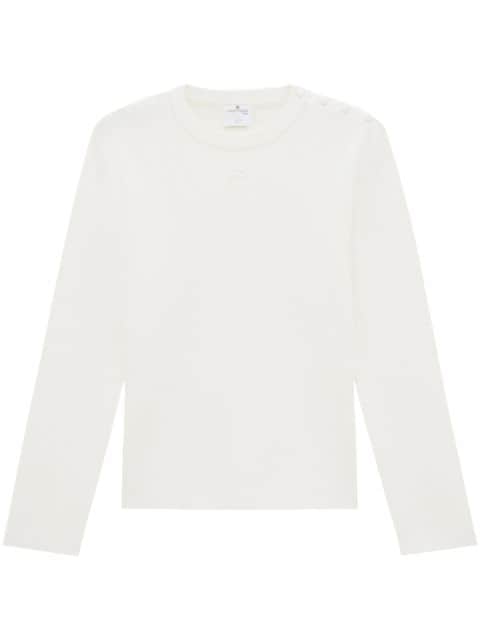 Courrèges crew neck knitted sweater