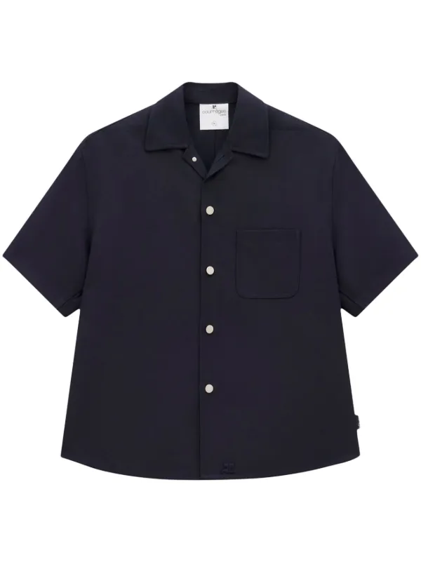 Courrèges Skater Retro Twill Shirt in Blue