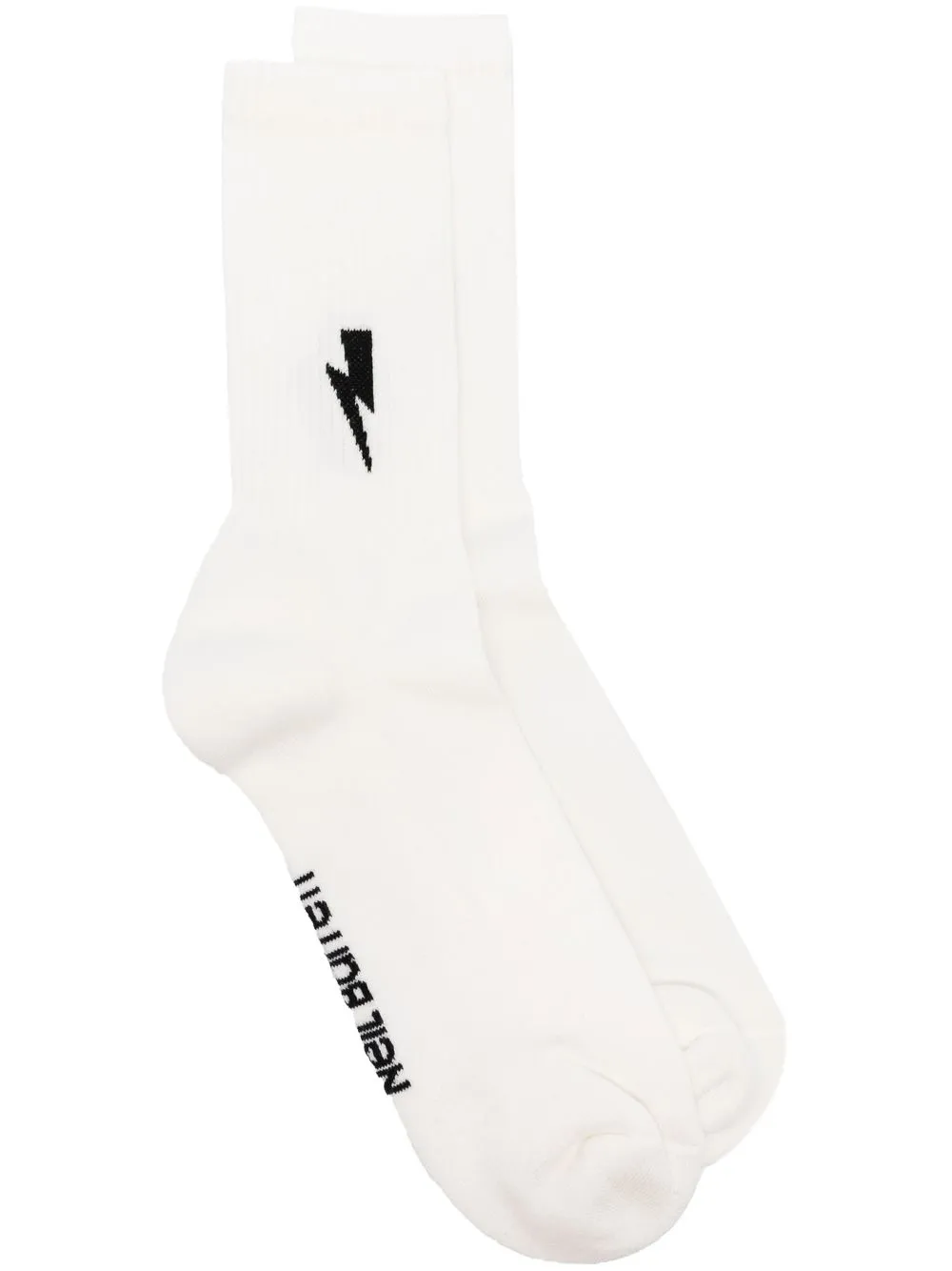 

Neil Barrett logo-detail ankle socks - White