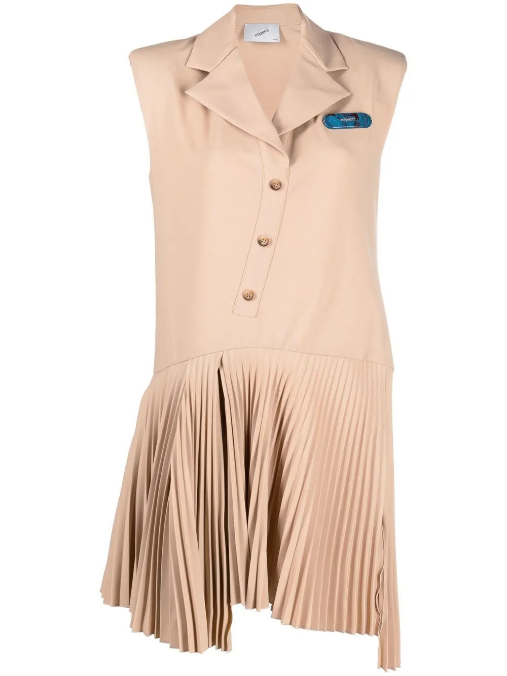 

Coperni sleeveless shirt dress - Neutrals